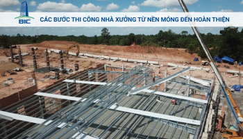 Các Bước Thi Công Nhà Xưởng Từ Nền Móng Đến Hoàn Thiện