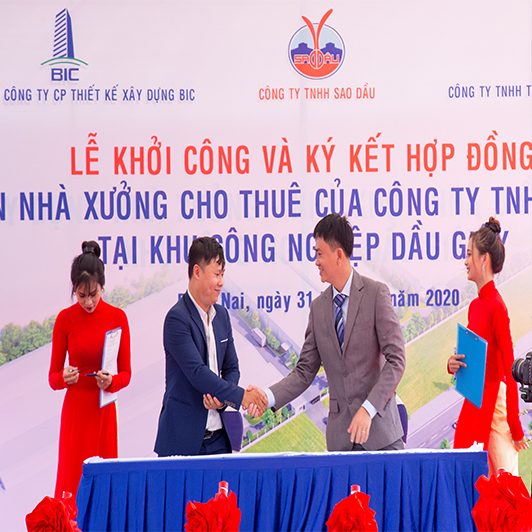 Lễ khởi công và ký hợp đồng dự án nhà xưởng cho thuê tại KCN Dầu Giây