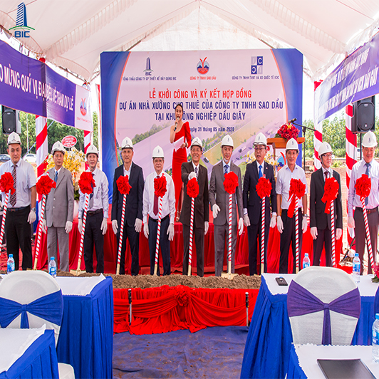 Lễ khởi công và ký hợp đồng dự án nhà xưởng cho thuê tại KCN Dầu Giây