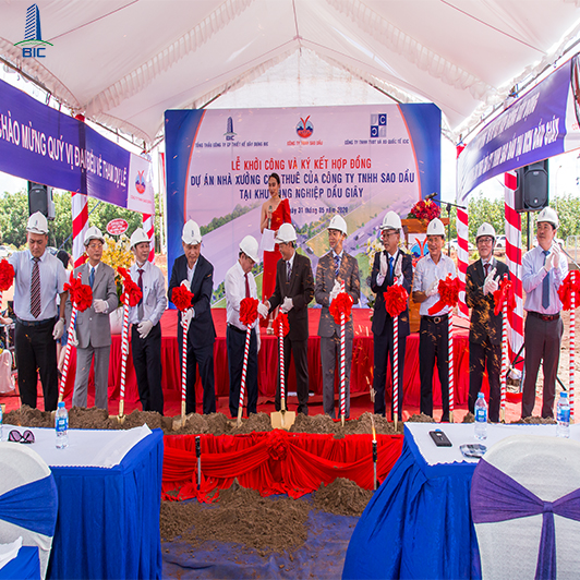 Lễ khởi công và ký hợp đồng dự án nhà xưởng cho thuê tại KCN Dầu Giây