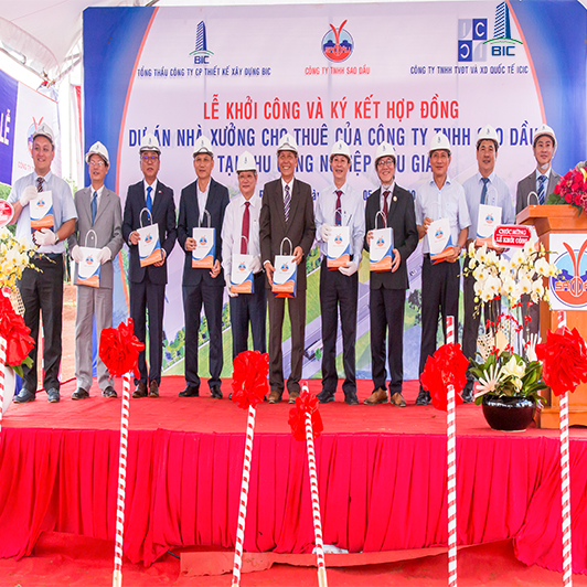 Lễ khởi công và ký hợp đồng dự án nhà xưởng cho thuê tại KCN Dầu Giây