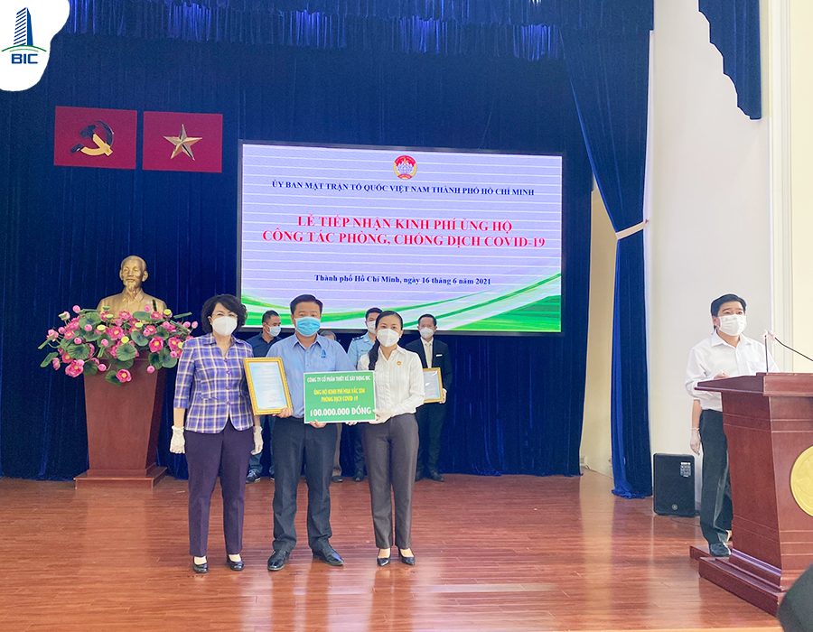 tổng thầu thiết kế xây dựng BIC ủng hộ quỹ vaccine
