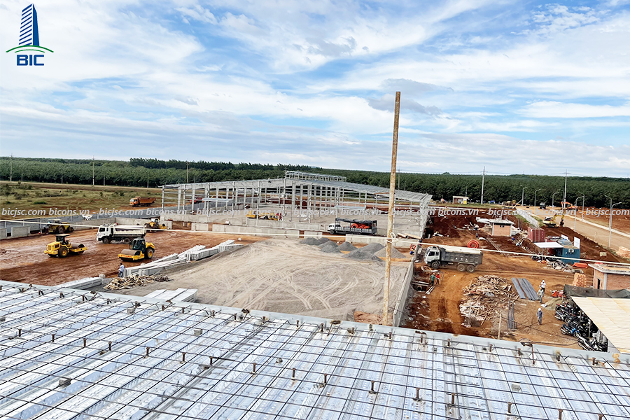 Thi công nhà xưởng gỗ Việt Mỹ Đồng Nai