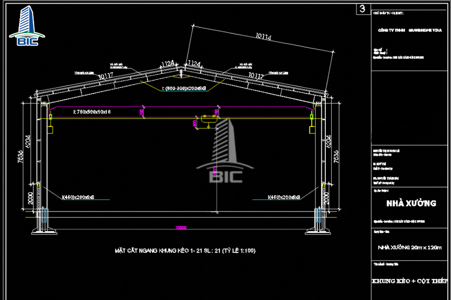bản vẽ thiết kế nhà xưởng có cầu trục
