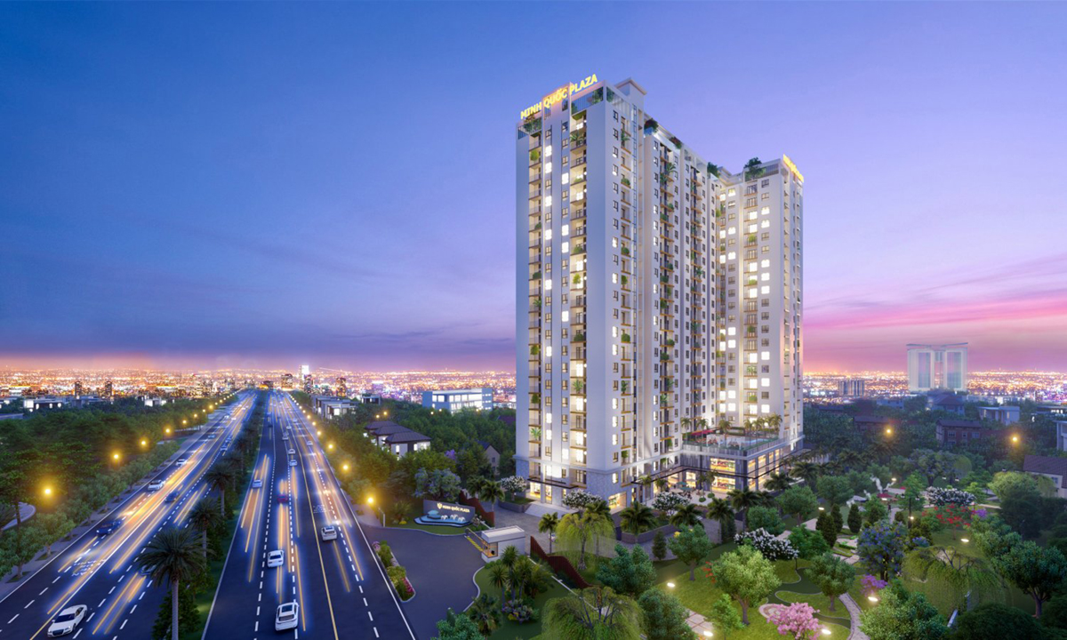 Phối cảnh cổng vào khu căn hộ phức hợp Legend Complex