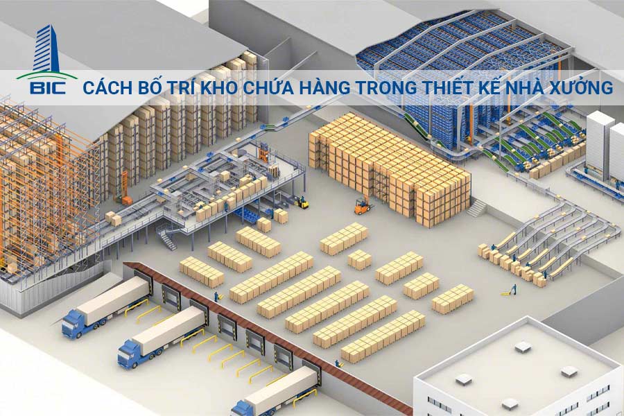 Cách bố trí kho hàng trong thiết kế nhà xưởng