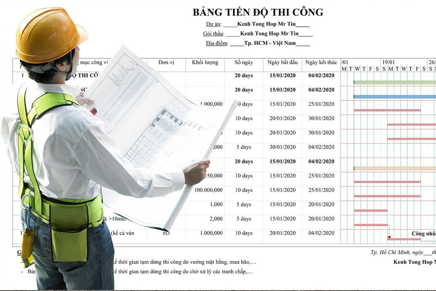 LẬP TIẾN ĐỘ THI CÔNG NHÀ XƯỞNG CÔNG NGHIỆP
