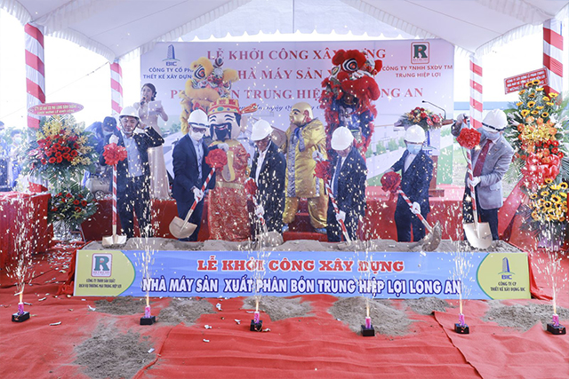 LỄ KHỞI CÔNG DỰ ÁN XÂY DỰNG NHÀ MÁY SẢN XUẤT PHÂN BÓN TRUNG HIỆP LỢI LONG AN