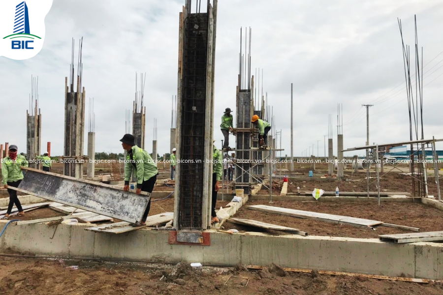 thi công nhà xưởng, biện pháp thi công xưởng